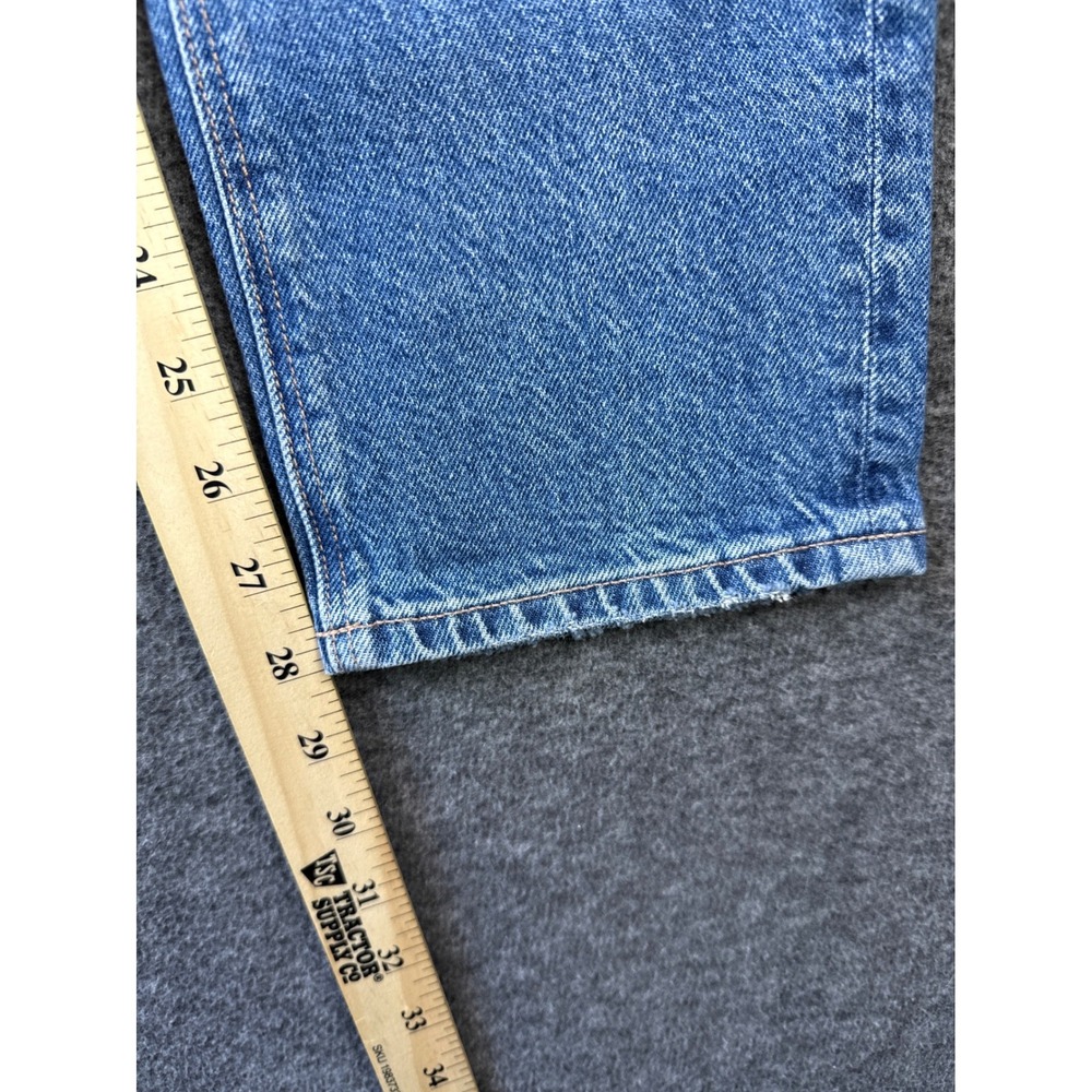 American Eagle Super High Rise Ankle Straight Distressed Jeans Blue Womens XS 00 - Picture 7 of 15